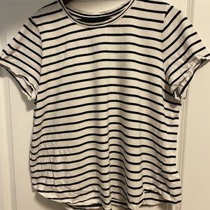 Old Navy Black and White Striped Tee